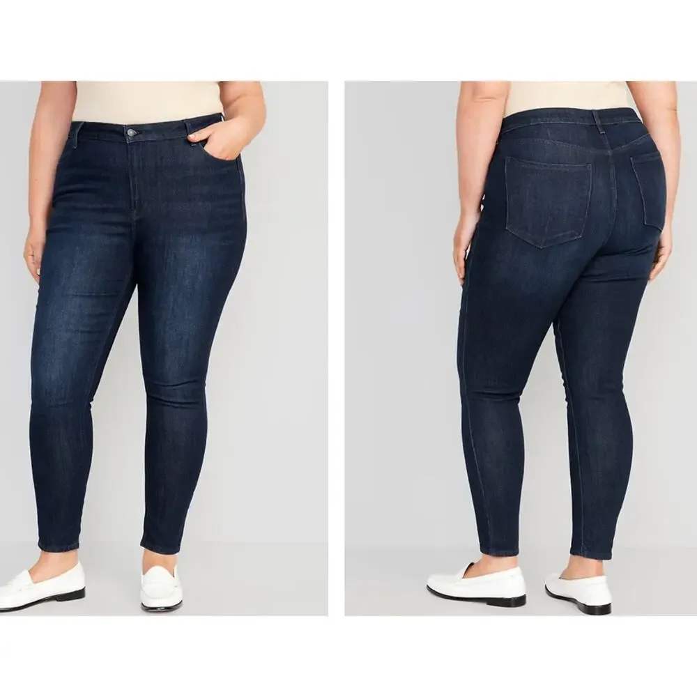 Old Navy High Rise wow Super Skinny Jeans Dark Wash 16 Women's
